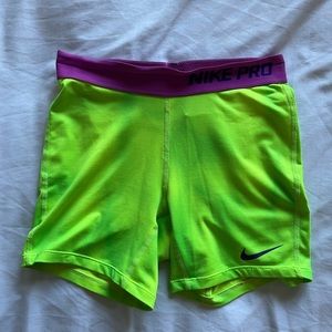 Green Nike Pro Spandex